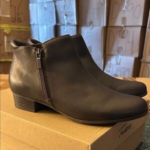 Trotters Dark Brown Ankle Boots